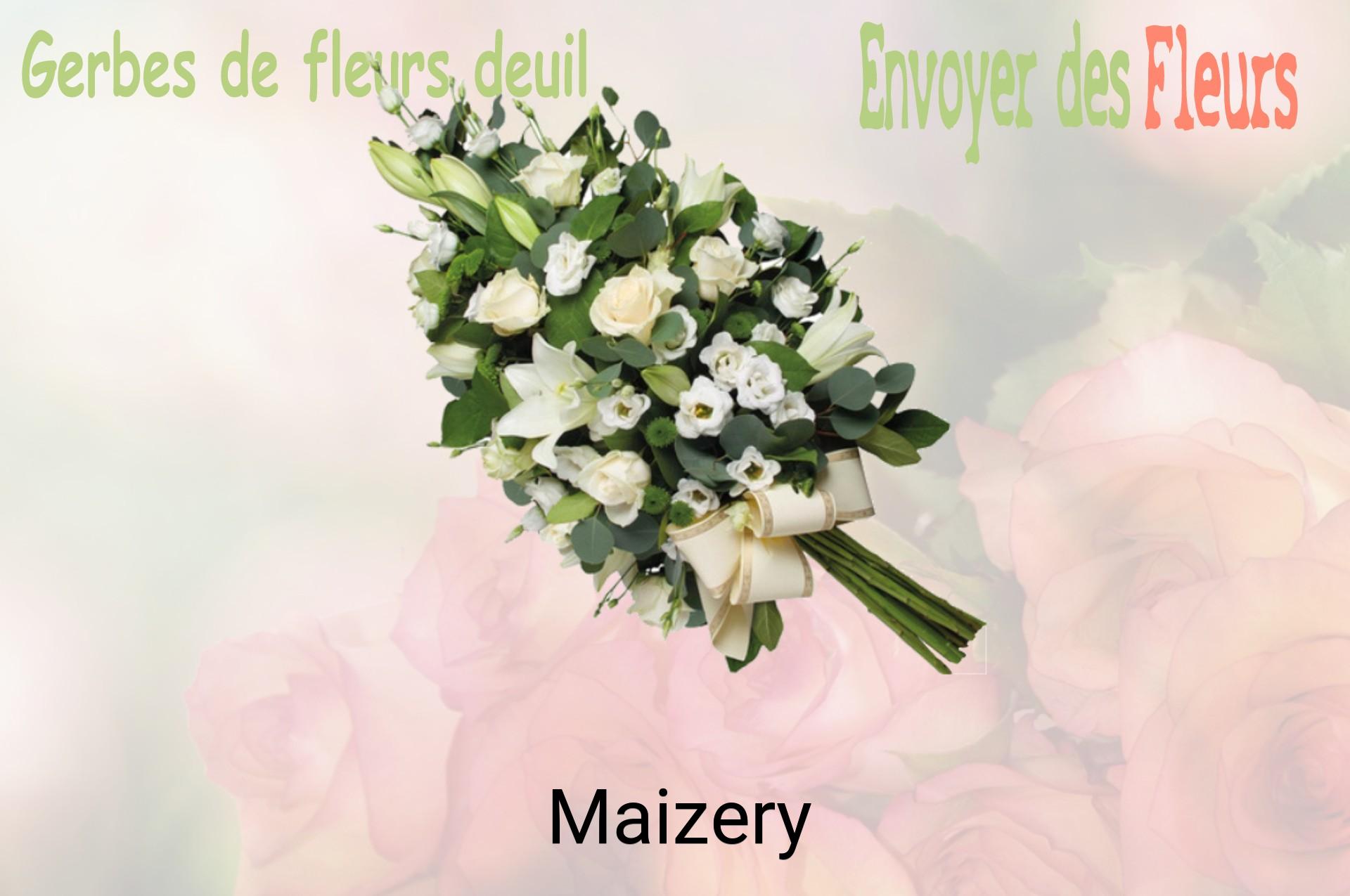 Gerbe de fleurs de deuil livrée à Maizery
